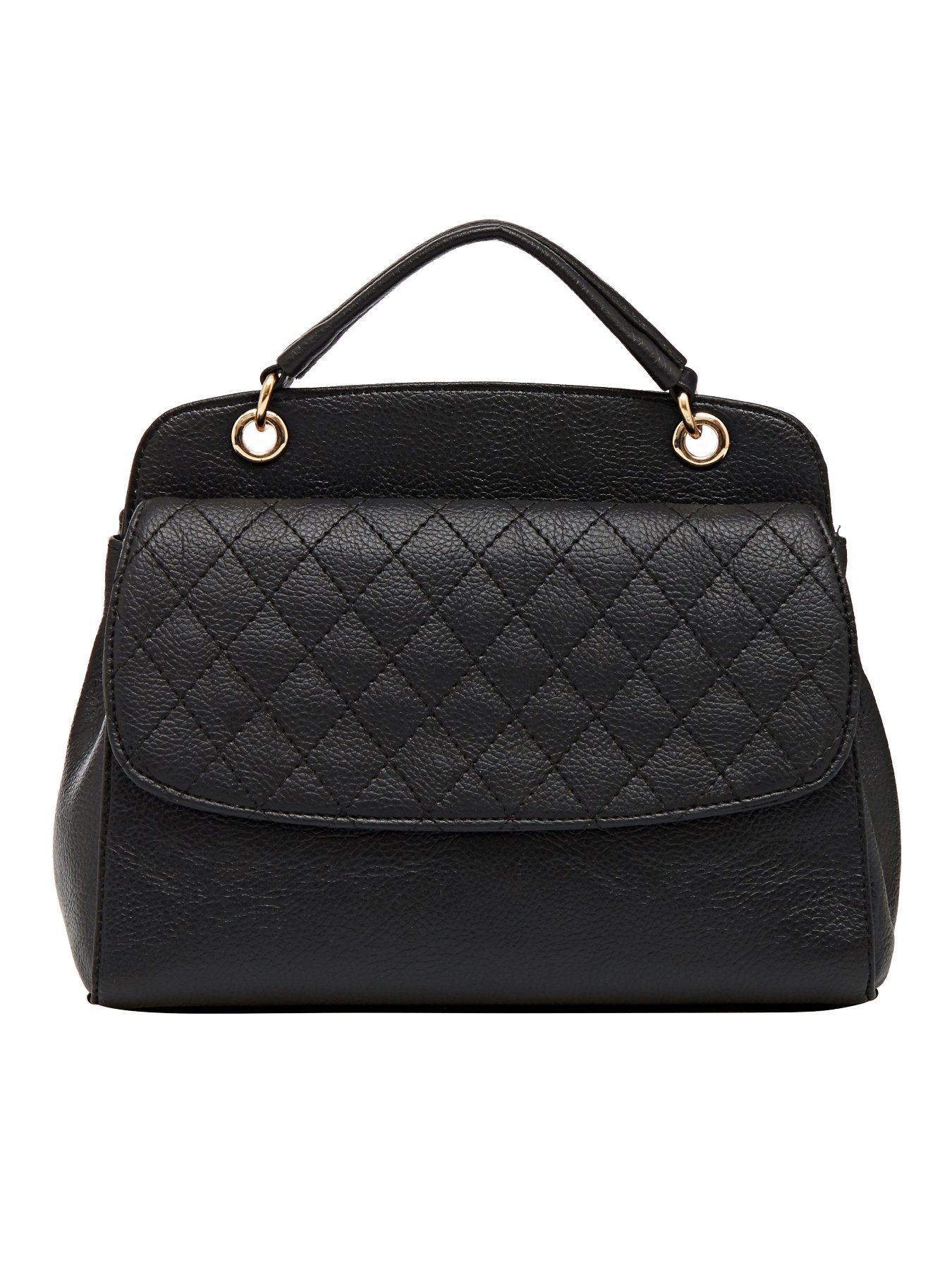 ESBEDA Black Checked Pu Synthetic Material Handbag For Women - ESBEDA