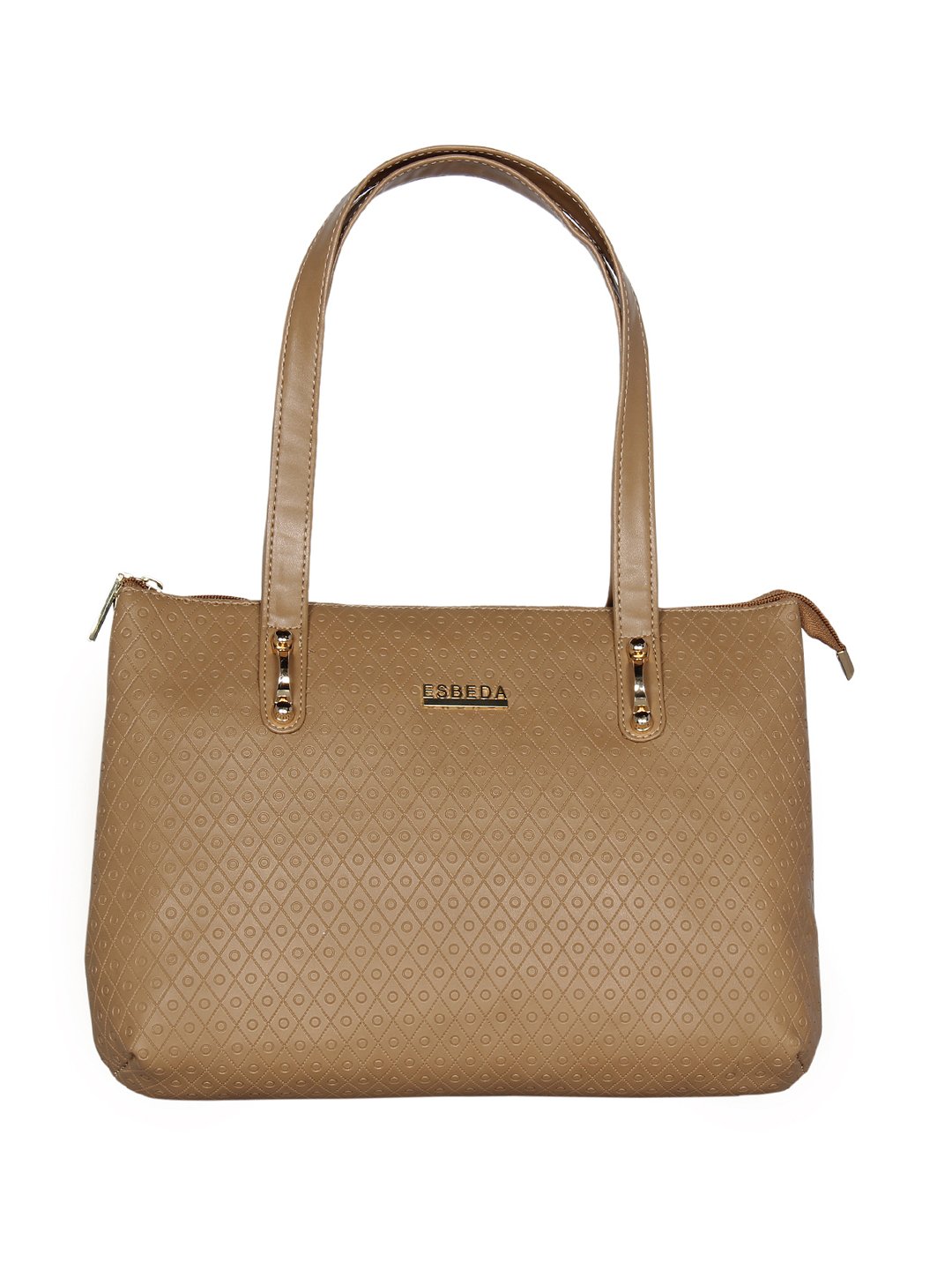 ESBEDA Beige Color Glossy shell Lightweight Handbag For Women