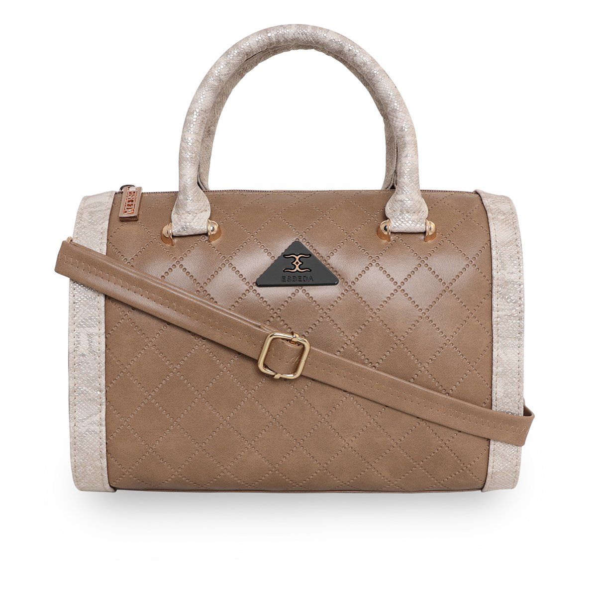 ESBEDA Tan Color Solid Zip Over Tiny Handbag For Women
