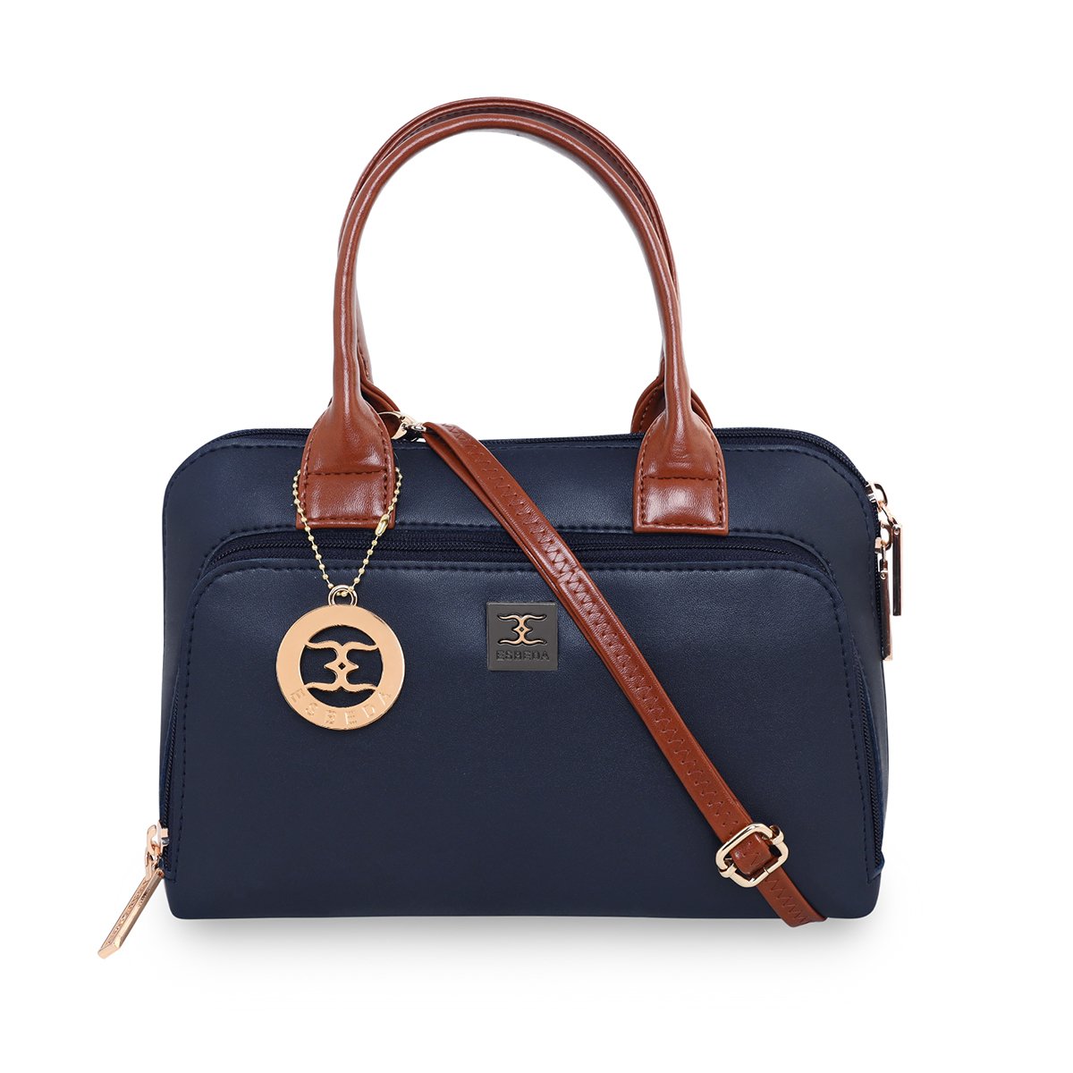 ESBEDA Brown Color ESBEDA Logo Embossed Handbag For Women