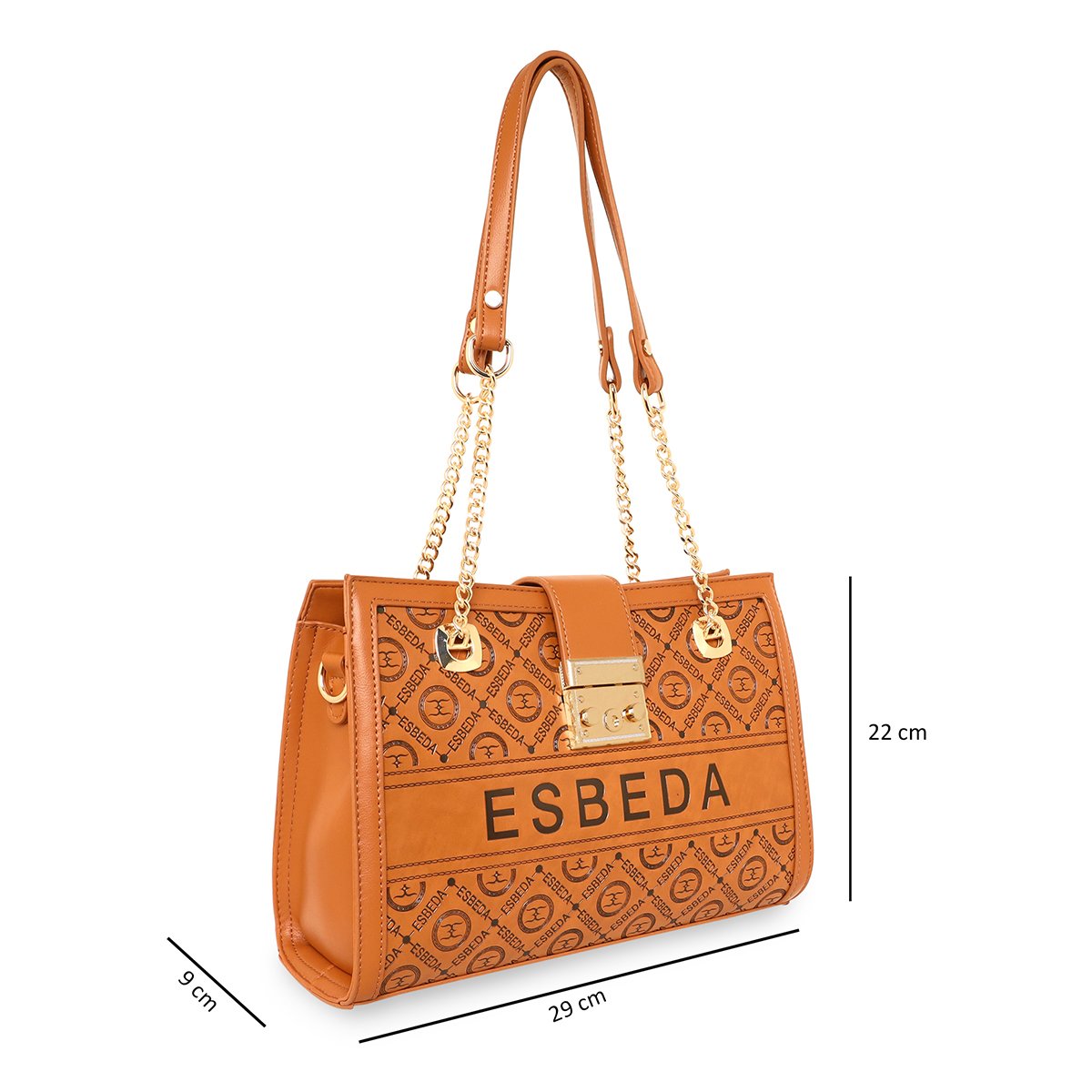 Buy Esbeda Camel Solid Medium Handbag Online At Best Price @ Tata CLiQ