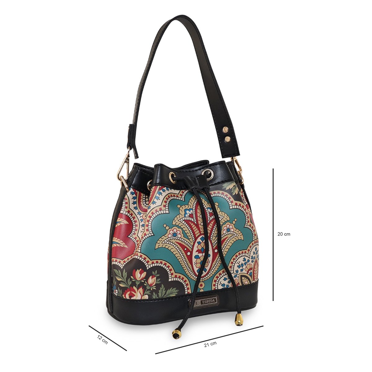 ESBEDA Brown Color Solid Croco Handbag For Women