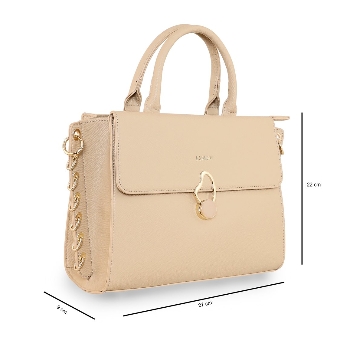 Buy Esbeda Glossy White PU Textured Handbag Online At Best Price @ Tata CLiQ