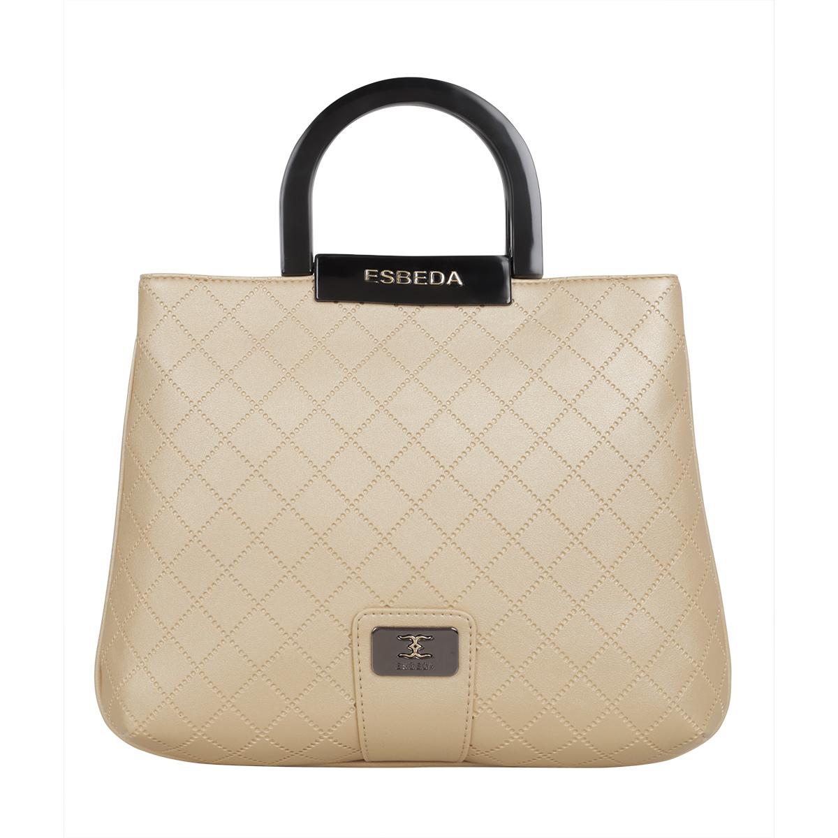 ESBEDA Gold Color Embossed Texture Handbag For Women