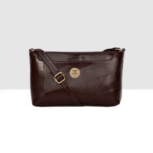 ESBEDA Brown Color Structured Embossed Sling Bag For Women